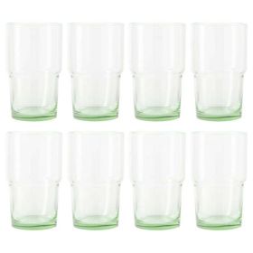 Better Homes & Gardens Clear Green Glass, Glassware, 8 Pack, 15 oz