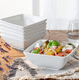 Better Homes & Gardens Porcelain Square Bowls, White, Set of 6