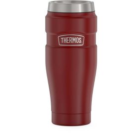 Thermos Stainless King Vacuum Insulated Stainless Steel Tumbler, 16oz, Matte Rustic Red