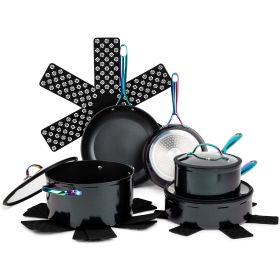 Thyme & Table Nonstick 12-Piece Cookware Set, Rainbow