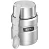 Thermos Stainless King 16 Ounce Food Jar with Folding Spoon, Matte Stainless