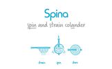 Spina | Easy-To-Use Salad Spinner | Non-Scratch, Nylon Spinning Colander | Lettuce Spinner | Colander with Collapsible Handle |  Green