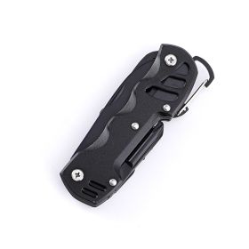 Multifunctional Knife EDC Combination Tool Stainless Steel Home Outdoor (Color: black)