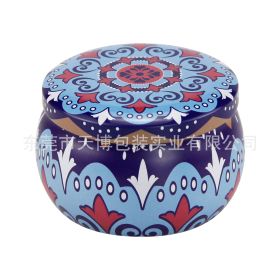 Popular Ethnic Style Aromatherapy Jar Candle Tinplate Wedding Candy Gift Box Round Tea Universal Packaging Box (Option: C206 Empty Can)