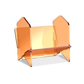 Transparent Bookshelf Acrylic Storage Rack (Option: Orange Single Layer)