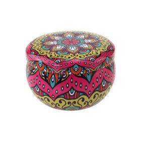 Popular Ethnic Style Aromatherapy Jar Candle Tinplate Wedding Candy Gift Box Round Tea Universal Packaging Box (Option: C39 Empty Can)