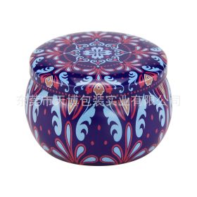 Popular Ethnic Style Aromatherapy Jar Candle Tinplate Wedding Candy Gift Box Round Tea Universal Packaging Box (Option: C205 Empty Can)