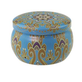 Popular Ethnic Style Aromatherapy Jar Candle Tinplate Wedding Candy Gift Box Round Tea Universal Packaging Box (Option: C203 Empty Can)