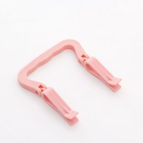 Useful Garbage Bag Clipper Non-Slip Waste Bin Clip Rubbish Trash Can Clamp Dustbin Plastic Clip, Trash Can Holder Waste Bin Holder Household Tools (Color: pink)