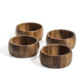 Individual Salad Bowl x 4 (Color: brown)