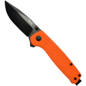 D2 Steel Folding Knife Bearing Outdoor Self Defense (Color: orange)