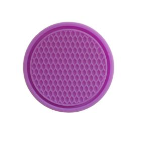 Cross-border Car Coaster A Large Number Of Spot Car PVC Heat Insulation Non-slip Mat Car Water Cup Mat (Option: Purple-2PCS)