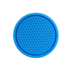 Cross-border Car Coaster A Large Number Of Spot Car PVC Heat Insulation Non-slip Mat Car Water Cup Mat (Option: Sapphire Blue-2PCS)