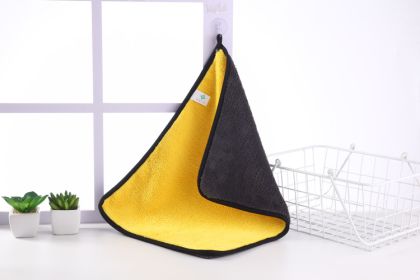 Coral Fleece Car Kitchen Cleaning Cloth (Option: Yellow-500g 30x30cm)